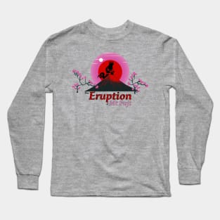 Japanese Monster Movie Eruption of Mount Fuji Long Sleeve T-Shirt